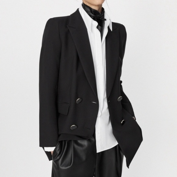 ZARA oversized double breasted blazer frock jacket women's - Picture 5 of 13